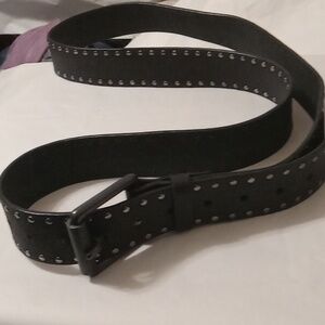 Belt black leather plus size